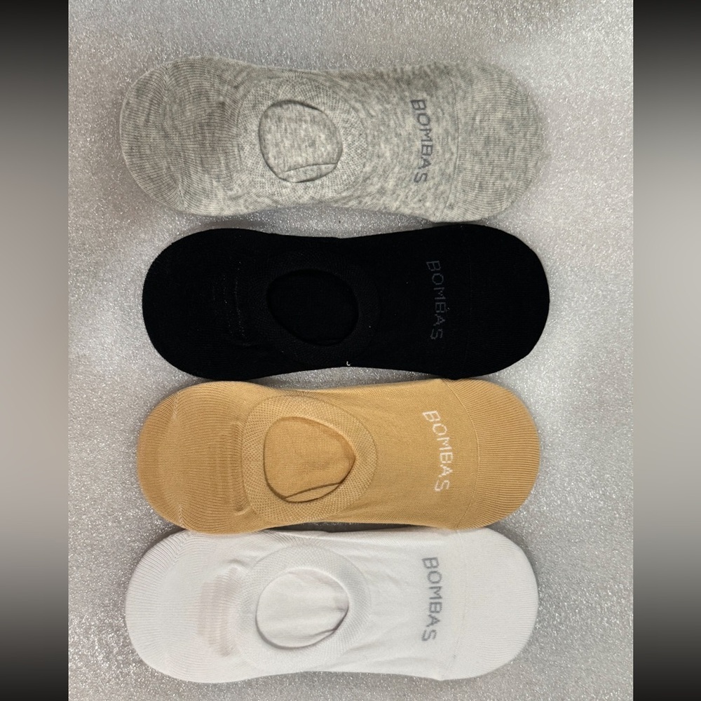 Bombas No-Show Socks Collection - Heather Gray, Black, Beige, White